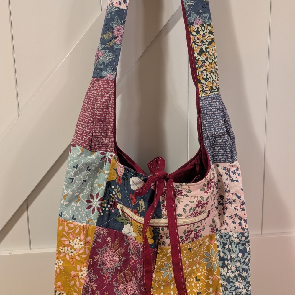 Floral Patchwork Shoulder Bag - Multicolor